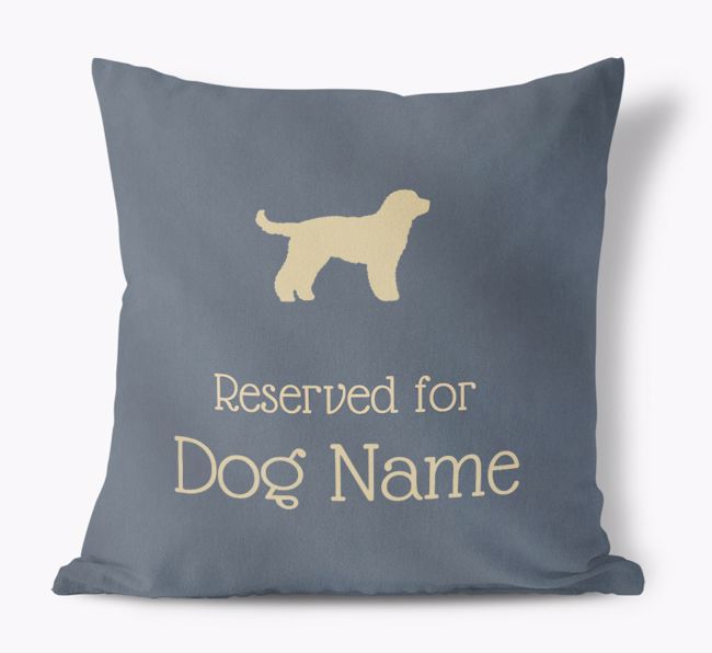 Reserved For {dogsName} Faux Suede Pillow